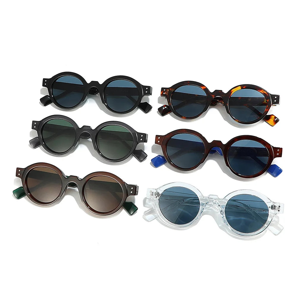 Gafas de Sol Redondas Unisex – Montura Pequeña, Protección UV400, Estilo Trendy
