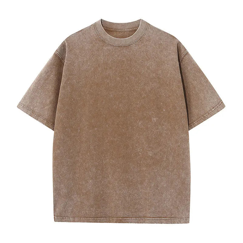 Camiseta Retro Heavyweight Oversize Unisex | Efecto Lavado | Estilo Americano Vintage | S-XXL