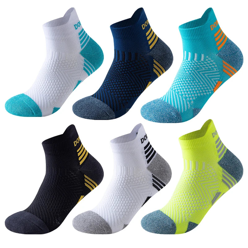 Pack 3 Pares Calcetines Running Marathon | Tobilleros Acolchados | Malla Transpirable | Unisex