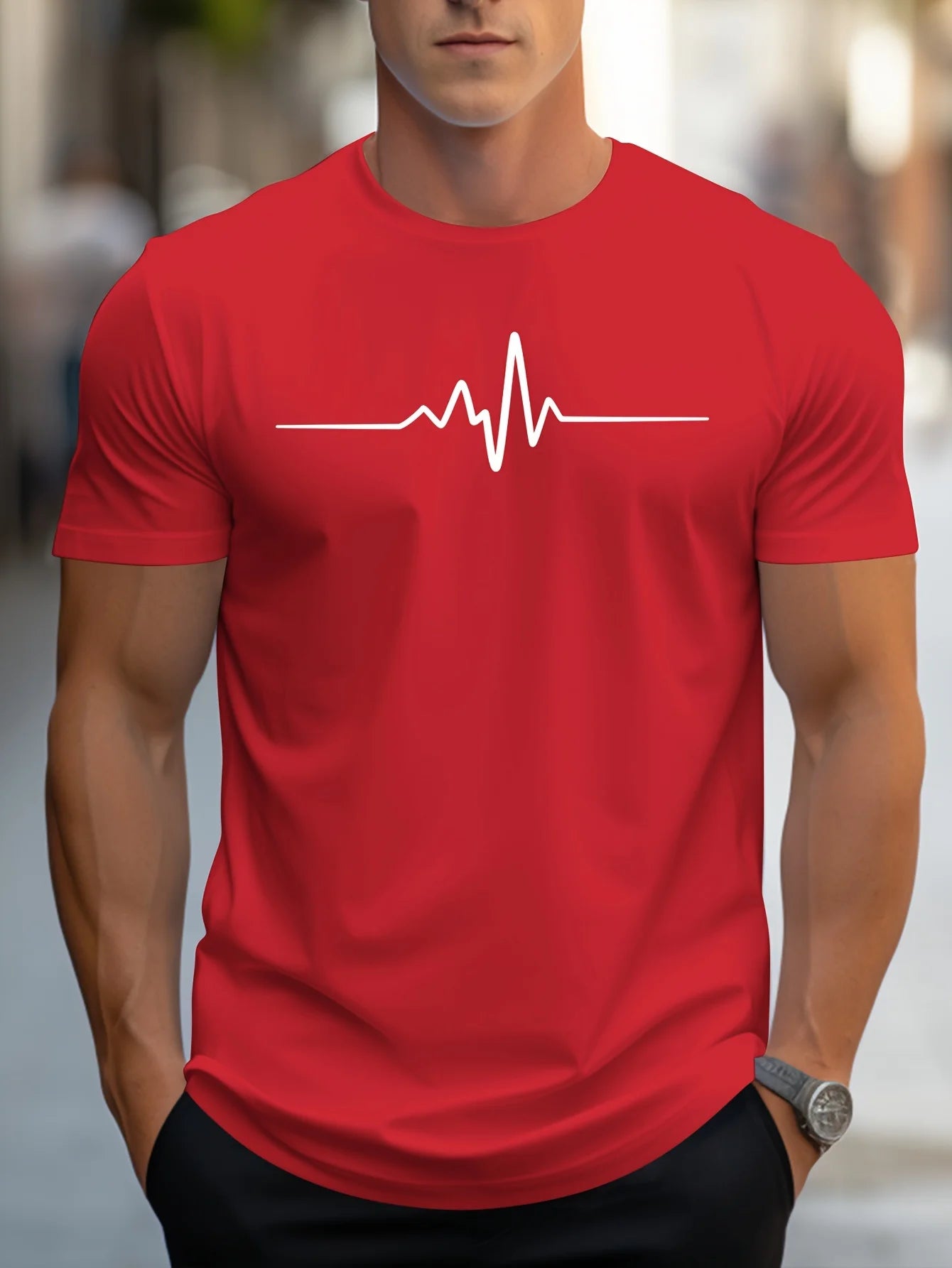 Camiseta de Algodón 100% para Hombre – Corte Holgado, Cuello Redondo | Tallas XS-XXL