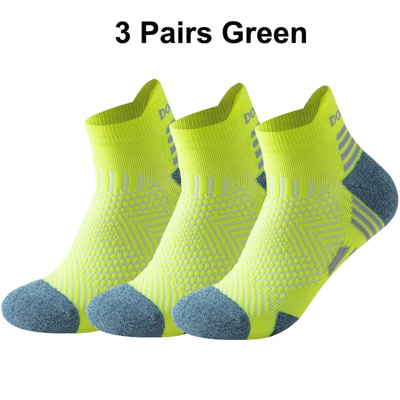 Pack 3 Pares Calcetines Running Marathon | Tobilleros Acolchados | Malla Transpirable | Unisex