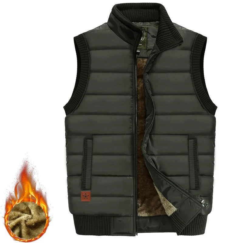 Chaleco Sin Mangas para Hombre – Forro Polar Fleece, Impermeable, Múltiples Bolsillos | Tallas M-8XL