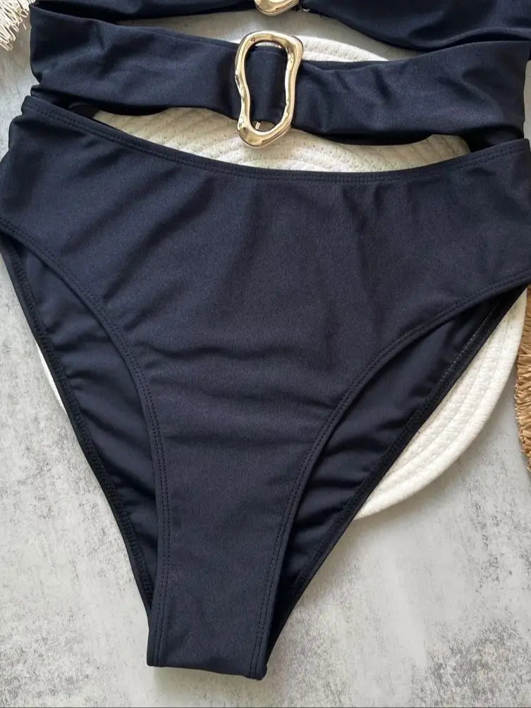 Bañador Sexy de Una Pieza para Mujer | Diseño Anillo Metálico | 6 Colores