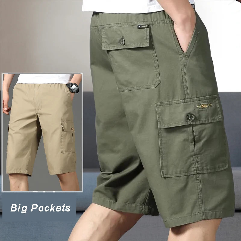 Shorts de Algodón para Hombre – Cintura Elástica, Deporte y Casual | Tallas L-6XL
