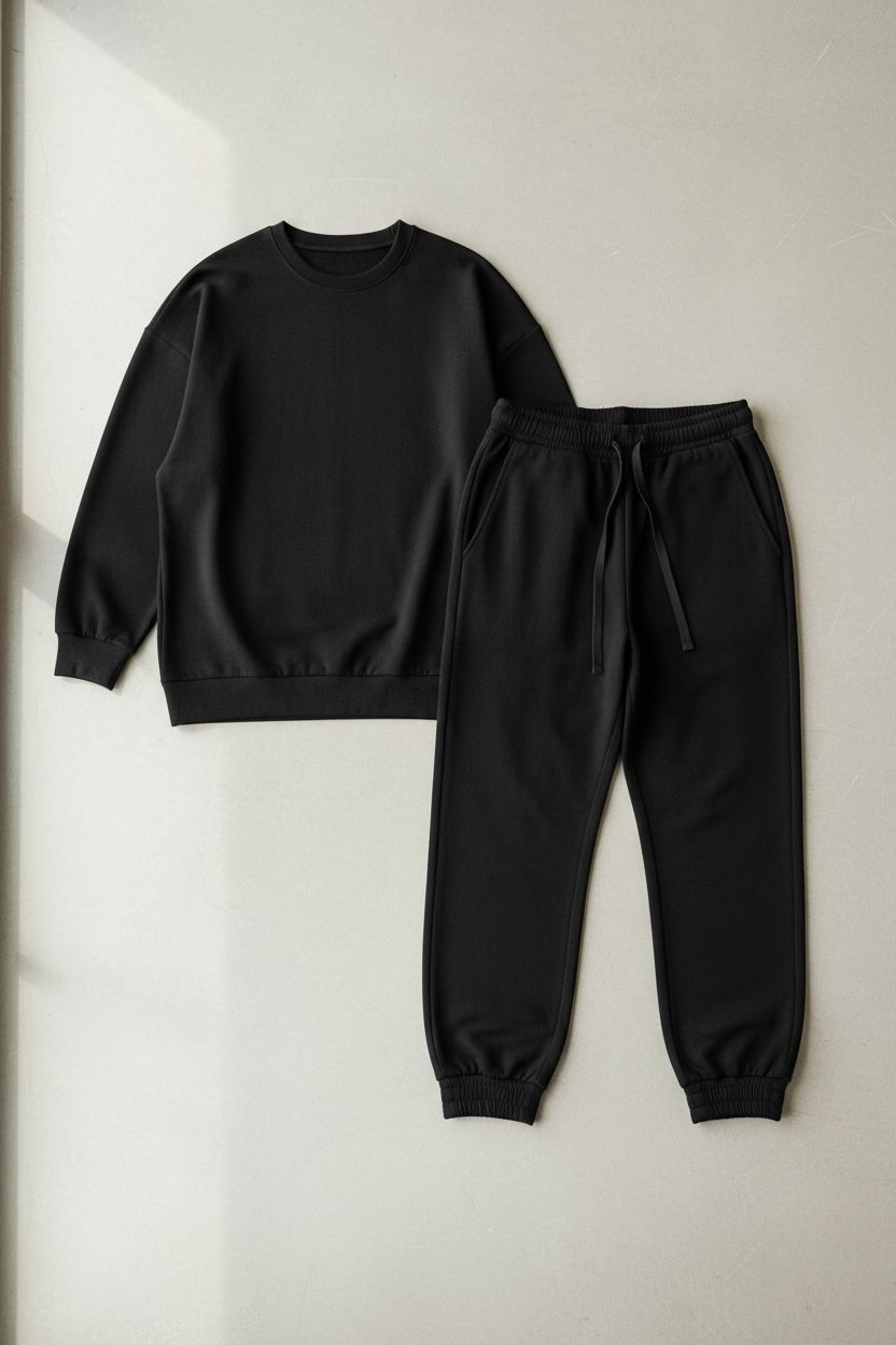 Conjunto Casual para Hombre 2 Piezas — Camiseta Manga Larga + Pantalón Streetwear
